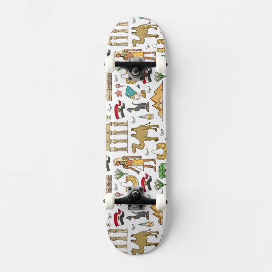 Kleursymbolen van Egypte-patroon Skateboard (Voorkant)