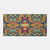 Kleursymfonie Mandala – Krachtige Psychedelische B Bureaumat (Voorkant)