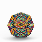 Kleursymfonie Mandala – Krachtige Psychedelische B Fotoblokken (Voorkant)