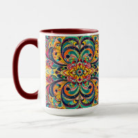 Kleursymfonie Mandala – Krachtige Psychedelische B