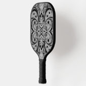 Kleursymfonie Mandala – Krachtige Psychedelische B Pickleball Paddle (Links)