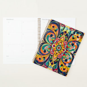 Kleursymfonie Mandala – Krachtige Psychedelische B Planner