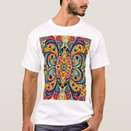 Kleursymfonie Mandala – Krachtige Psychedelische B T-shirt