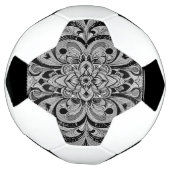 Kleursymfonie Mandala – Krachtige Psychedelische B Voetbal (Gedraaid)