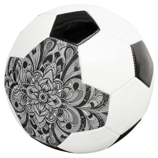 Kleursymfonie Mandala – Krachtige Psychedelische B Voetbal (Drie kwart)