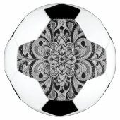 Kleursymfonie Mandala – Krachtige Psychedelische B Voetbal (Voorkant)