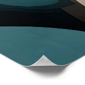 Kleursymfonie op abstract gezicht poster (Hoek)