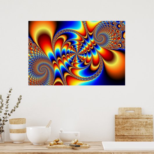 Kleurteken - Fractal Poster (Keuken)