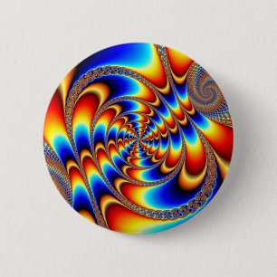 Kleurteken - Fractal Ronde Button 5,7 Cm