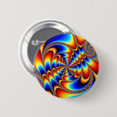 Kleurteken - Fractal Ronde Button 5,7 Cm (Voorkant /achterkant)