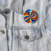 Kleurteken - Fractal Ronde Button 5,7 Cm (In situ)