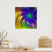 Kleurtekening, fractaal abstract poster (Keuken)