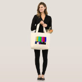 Kleurtest voor tv-bars grote tote bag (Voorkant (model))