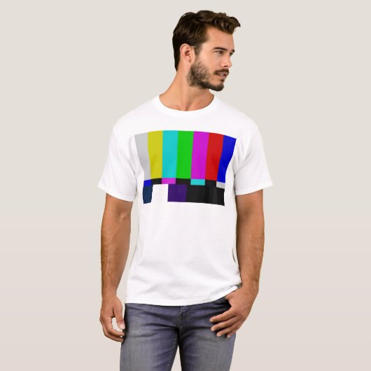 Kleurtest voor tv-bars t-shirt (Voorkant volledig)