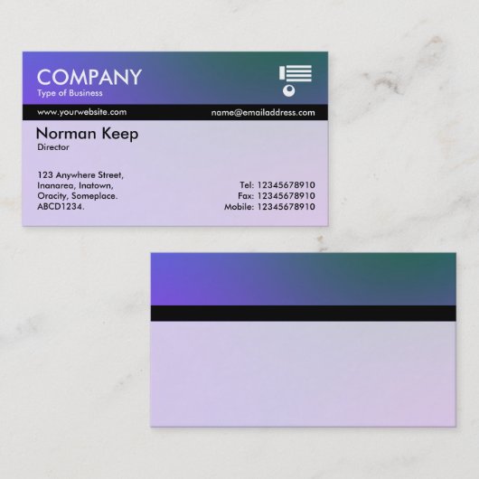 Kleurtex-strengen - zachte verlopen visitekaartje (Voorkant / Achterkant)
