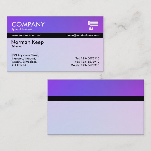 Kleurtex-strengen - zachte verlopen visitekaartje (Voorkant / Achterkant)