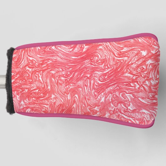 Kleurtextuur "pearly aardbery crème" golfheadcover (Voorkant)