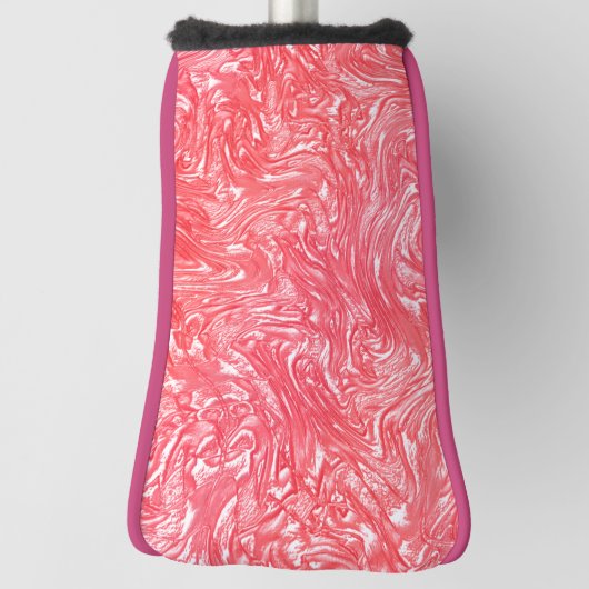 Kleurtextuur "pearly aardbery crème" golfheadcover (Draai 90)