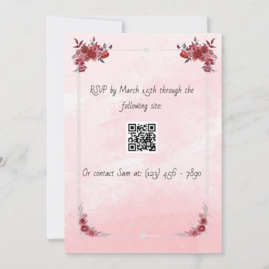 Kleurthema bordeauxrood kaart (Achterkant)