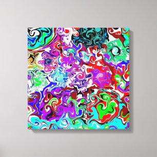 Kleurtherapie Vloeibare kunstcirkels Canvas Afdruk