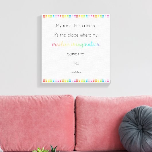 Kleurtijd! Canvas Afdruk (Insitu (Woonkamer))