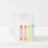 Kleurtijd! Matglas Koffiemok (Voorkant links)