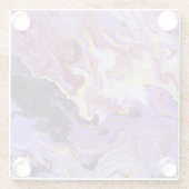 Kleurtoon acrylverf, abstract. glazen onderzetter (Achterkant)