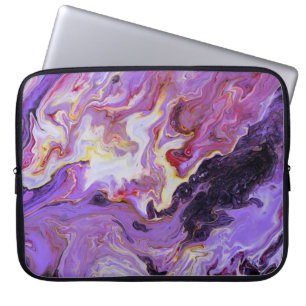 Kleurtoon acrylverf, abstract. laptop sleeve
