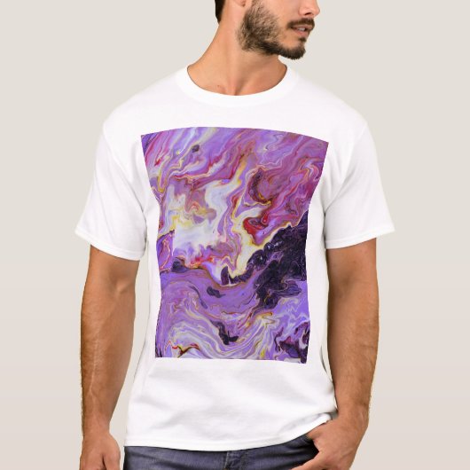 Kleurtoon acrylverf, abstract. t-shirt (Voorkant)