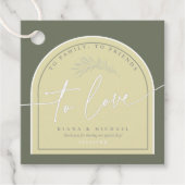 Kleurtoon Eucalyptus Wedding Dank je Grn ID901 Bedankjes Labels (Voorkant)
