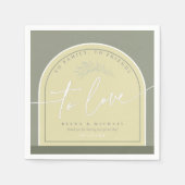Kleurtoon Eucalyptus Wedding to Love Grn ID901 Servet (Voorkant)