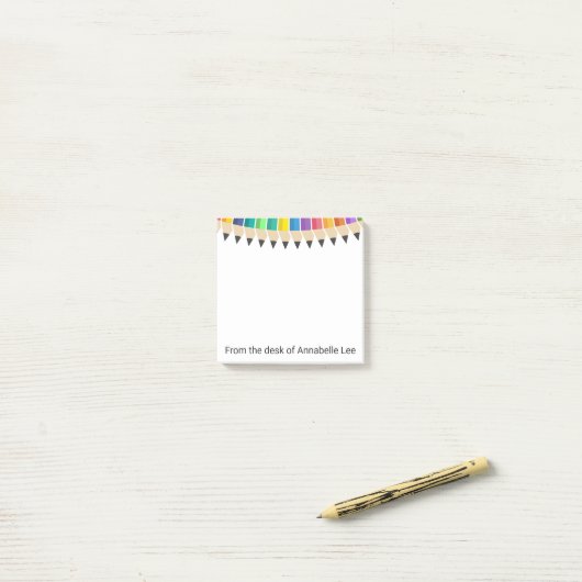 Kleurtoon Pencils Post-it® Notes (Op bureau)