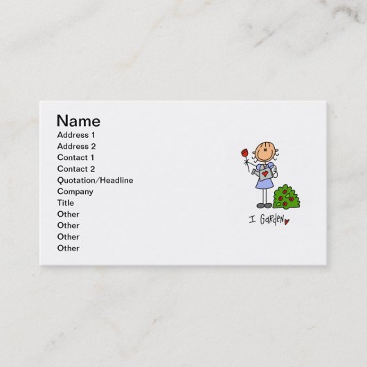 Kleurtoon Visitekaartje (Voorkant)