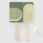 Kleurtoon-weddenschap of programma Groene ID901 Handwaaier (Voorkant en achterkant)