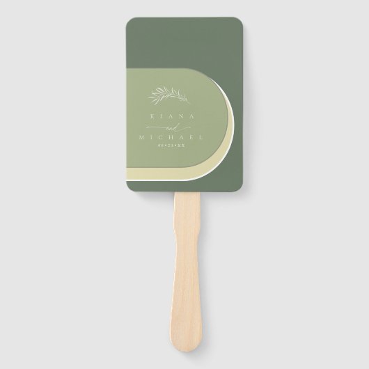 Kleurtoon-weddenschap of programma Groene ID901 Handwaaier (Voorkant)