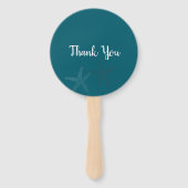 Kleurtrend onder Baby shower met thema Zee Ocean Handwaaier (Achterkant)