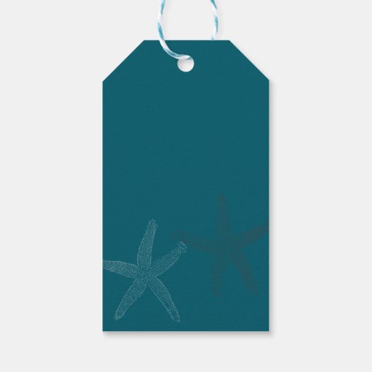 Kleurtrend onder het Baby shower Zee Dank u wel Cadeaulabel (Achterkant)