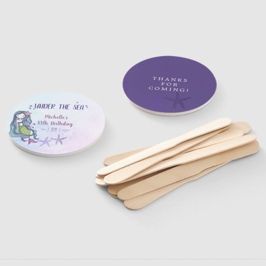 Kleurtrend onder het Zee Zeemeermin met de aanduid Handwaaier (Niet-gemonteerd)