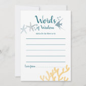 Kleurtrend onder Zee Baby shower Mam Advice Kaart (Voorkant)