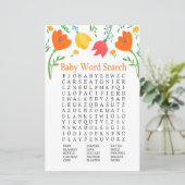 Kleurtulpen Baby shower Word Zoekspel (Staand voorkant)