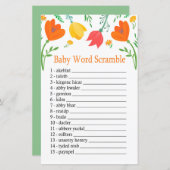 Kleurtulpen Baby word scramble game (Voorkant / Achterkant)