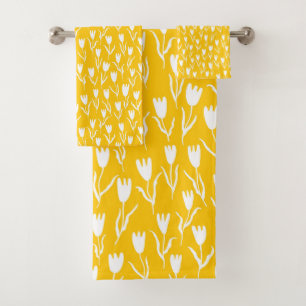 Kleurtulpen - Gele mosterd Bad Handdoek