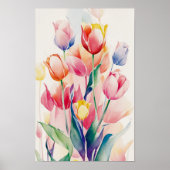 Kleurtulpen Poster (Voorkant)