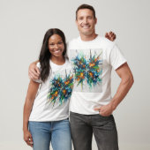 Kleuruitbarsting Abstracte Kunst Katoenen T-shirt (Unisex)