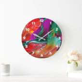 Kleuruitbarsting Abstracte Kunst Wandklok (Huis)