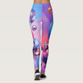 Kleuruitbarsting Abstracte Leggings (Achterkant)