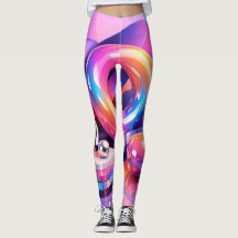 Kleuruitbarsting Abstracte Leggings