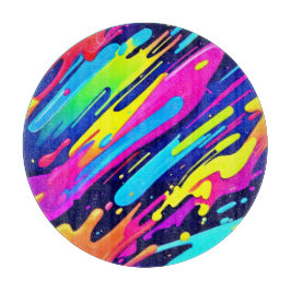 Kleuruitbarsting: Abstracte Stroom Snijplank