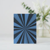 Kleuruitbarsting - Blauw Briefkaart (Staand voorkant)