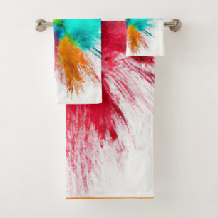 Kleuruitbarsting Centerstuk Kunst Bad Handdoek